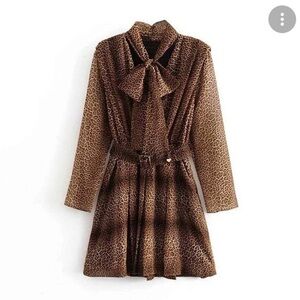 ZARA Animal Print Leopard Mini Dress – Size XS